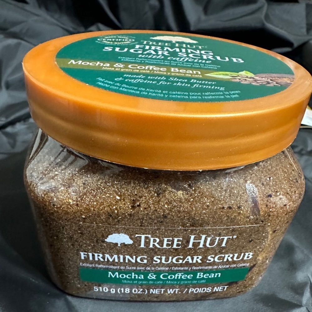 Rare discontinued Tree Hut mocha and coffee bean firming sugar scrub